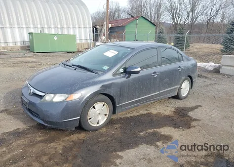 2007 Honda Civic Hybrid z USA, uszkodzony, nr VIN JHMFA36217S003052